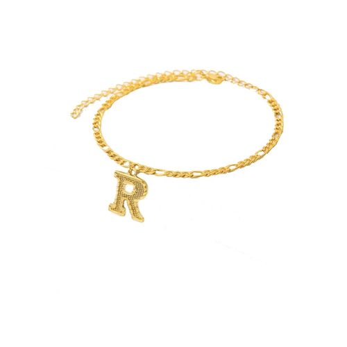 Jewels Galaxy Jewellery For Women Gold Plated Alphabetical R Anklet Cum  Bracelet: Buy Jewels Galaxy Jewellery For Women Gold Plated Alphabetical R  Anklet Cum Bracelet Online at Best Price in India