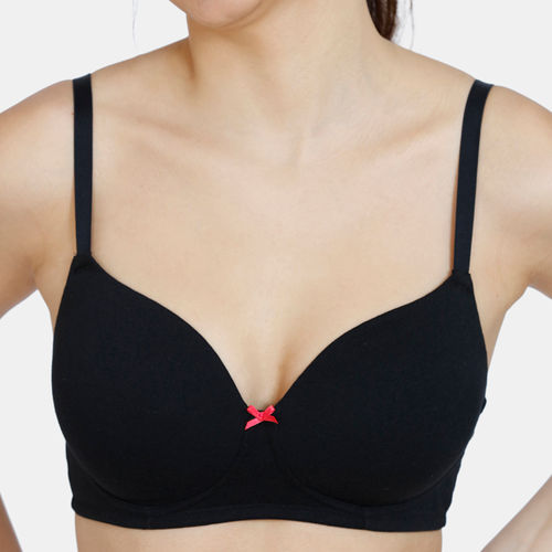 Buy Zivame Blouse TM Padded Wired Full Coverage Pretty Back Bra-Anthracite  (32C) online