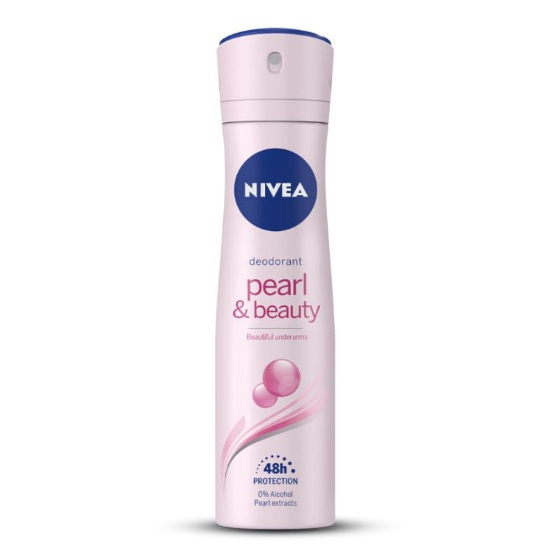 NIVEA Deo- Pearl extracts & 0% Alcohol, for Smooth Underarms, 48H freshness and odour protection