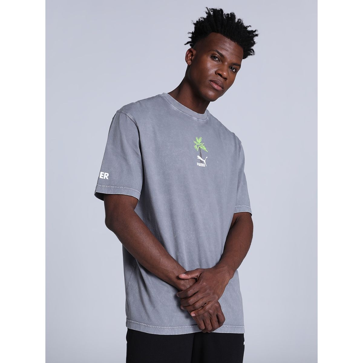 Buy Puma X 1der Relaxed Mens Gray T-shirt Online