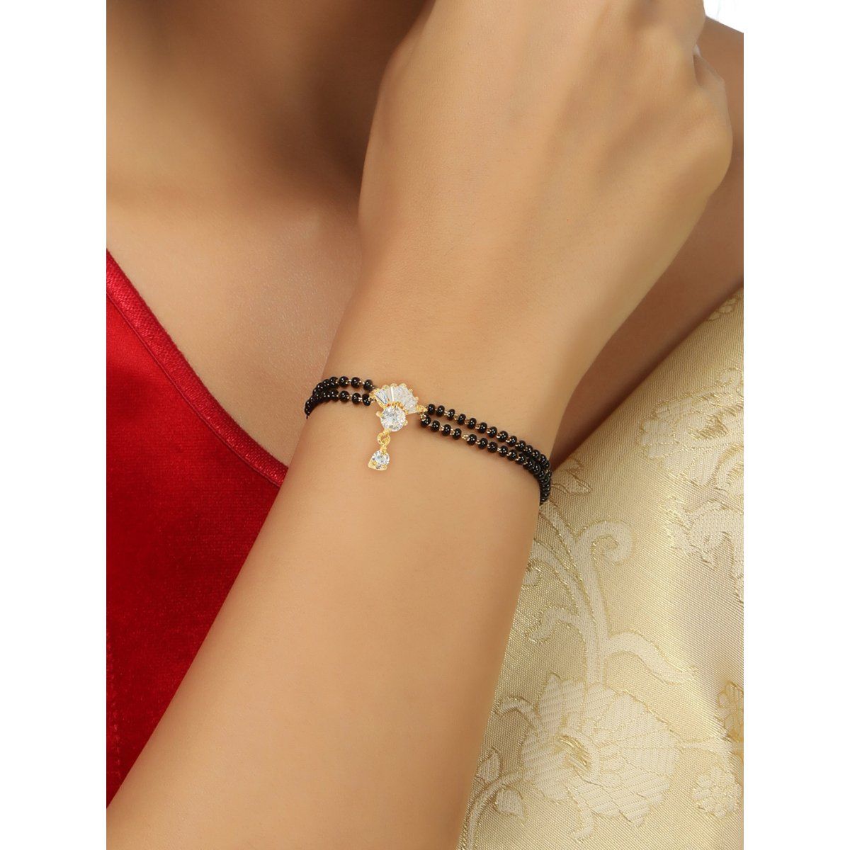 Buy quality 18k Rose Gold Delicate Quad Diamond Bracelet in Ahmedabad
