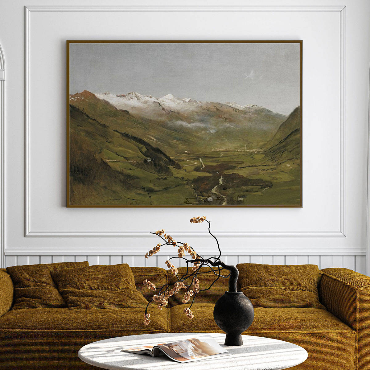 ARTCREST Greenery Galore Large Painting Black Box Framed Canvas Wall Art