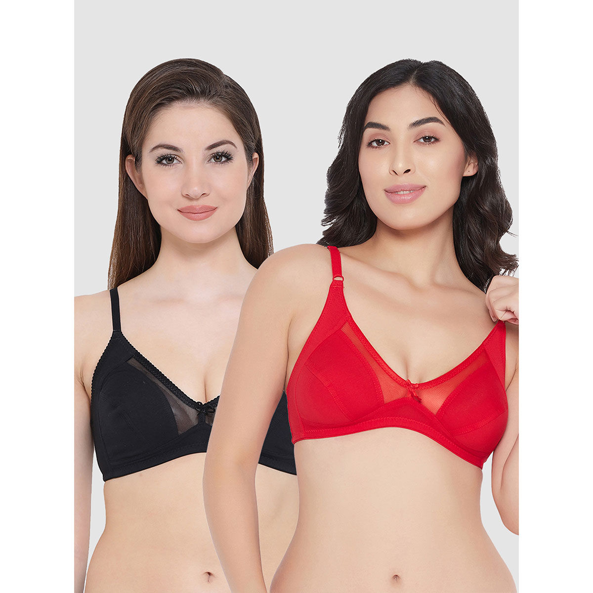 Buy Clovia Pack Of 2 Cotton Non-Padded Non-Wired Full Cup Bra