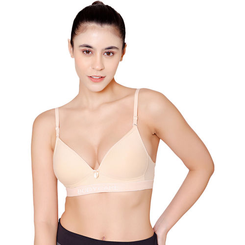Buy Bodycare Seamless Wire Free Padded Sports Bra-Pack Of 2 - Nude