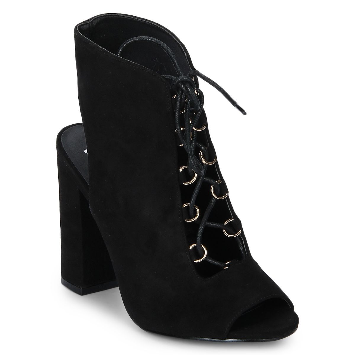 New look black deals peep toe heels