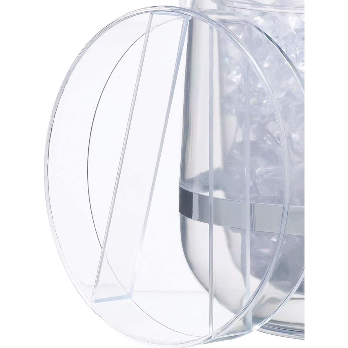 BarCraft Acrylic Double Walled Insulated Ice Bucket With Lid And Tongs