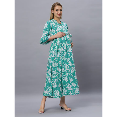 long sleeve flowy maternity dress Long Sleeve Woven Maternity Dress – Ingrid & Isabel main image 0