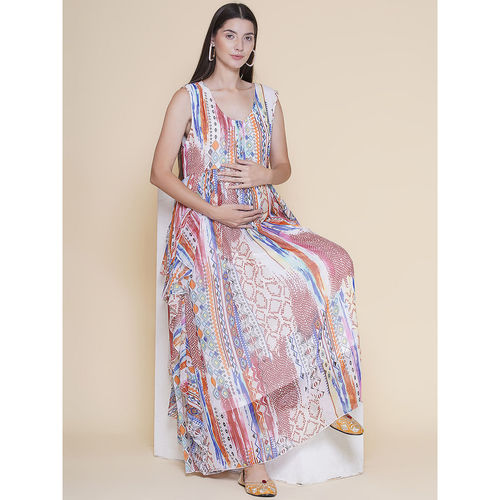 chinese dress ladies Buy Women's Peach Maternity Dress Online in India main image 0