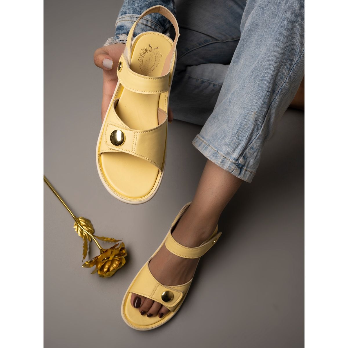 Hotter on sale yellow sandals