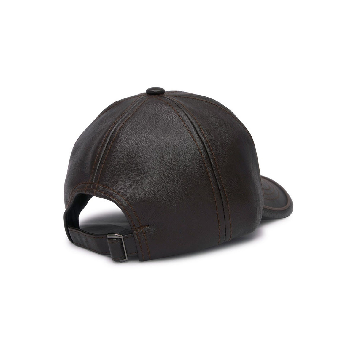 Bange Leather Dark Brown Baseball Cap For Men: Buy Bange Leather Dark 