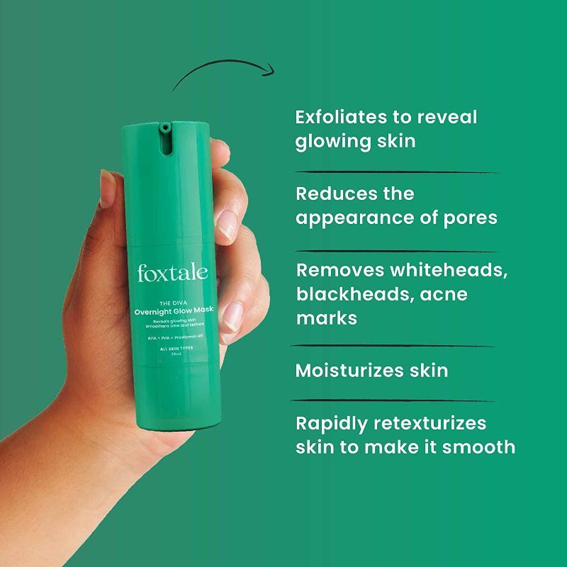 Foxtale The Diva Over Night Glow Mask For All Skin Types Buy Foxtale here-s-why-you-should-try-foxtale-skincare-high-on-gloss