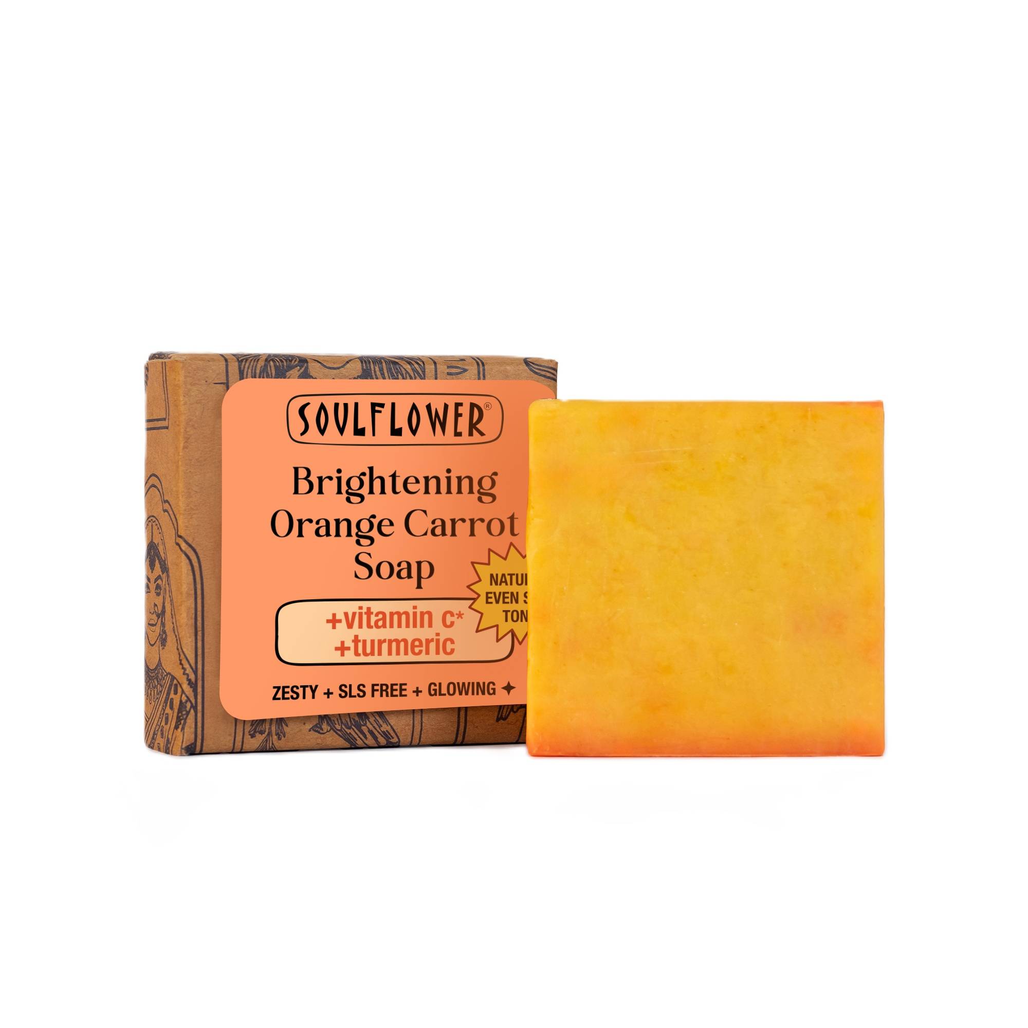 Soulflower Brightening Orange Carrot Handmade Soap