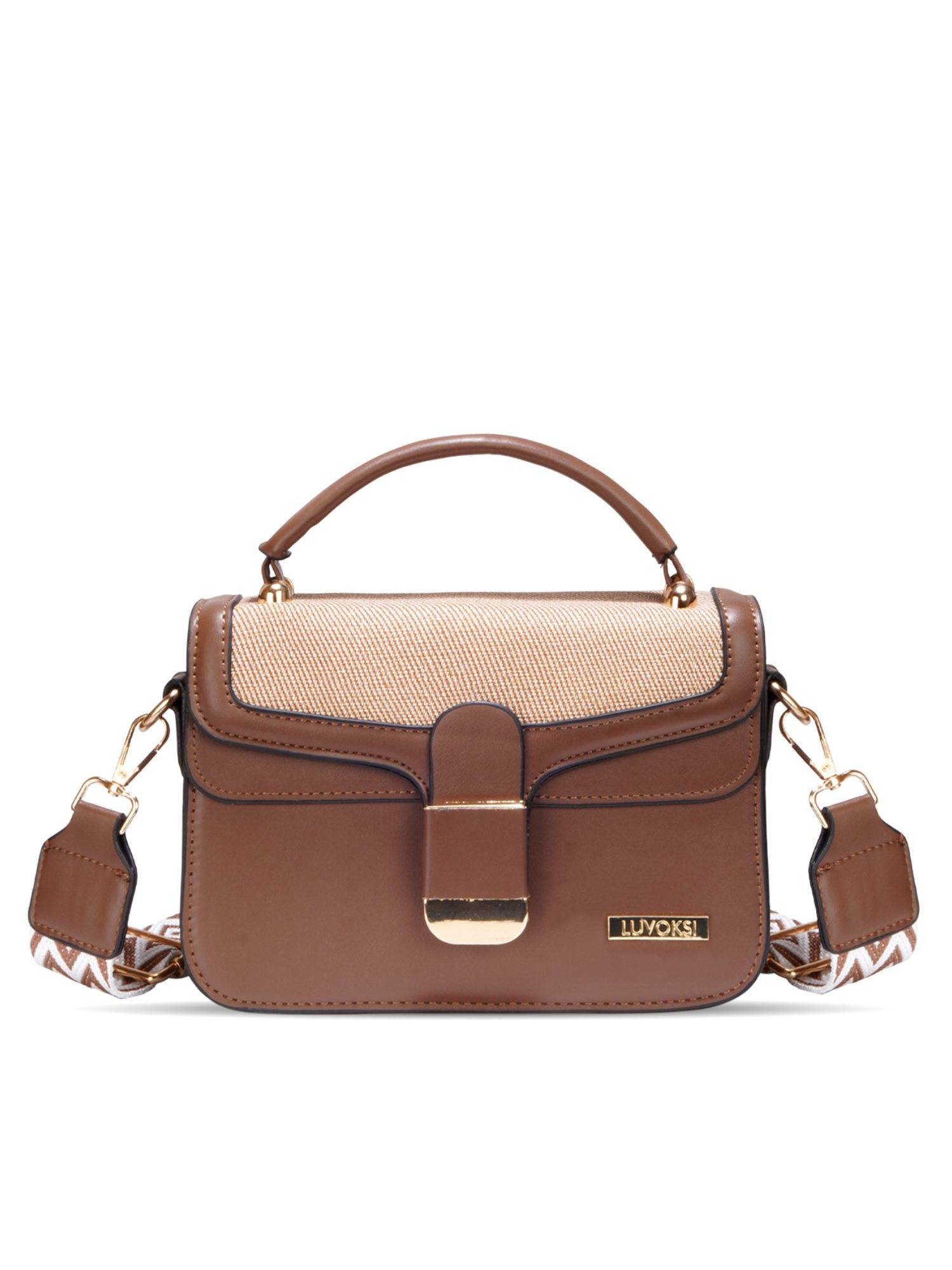 LUVOKSI Brown Hazel Structured Slingbag