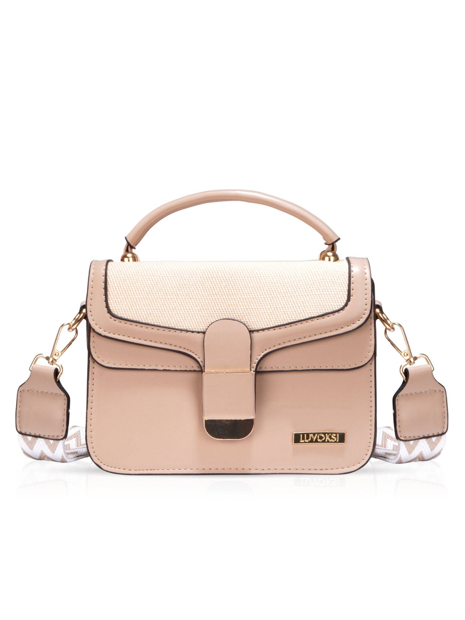 LUVOKSI Beige Hazel Structured Slingbag