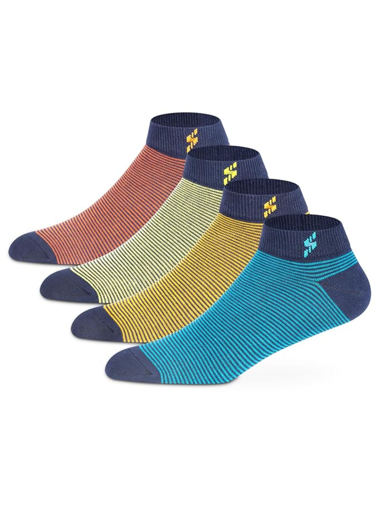 Buy Supersox Mens Ankle Design Cotton Socks (Pack of 4) Online