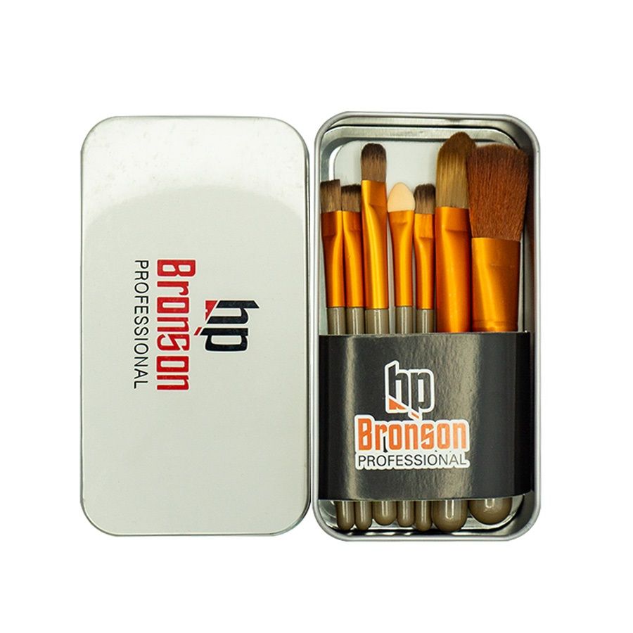 Bronson Professional Makeup Brush Set of 7 With Storage Box (Color May