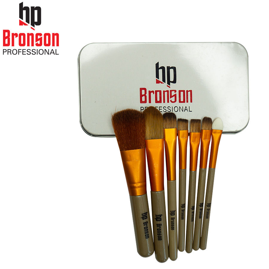 Bronson Professional Makeup Brush Set of 7 With Storage Box (Color May