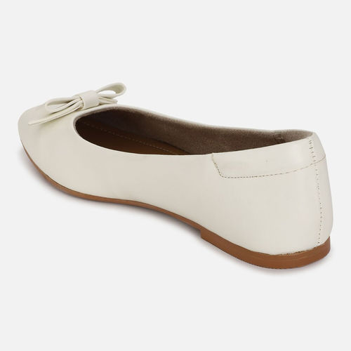 Buy Van Heusen Women White Ballerinas Online