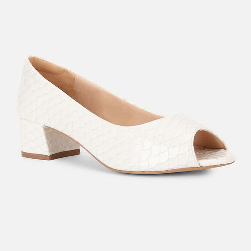Buy Van Heusen Women White Heels Online - Main Image