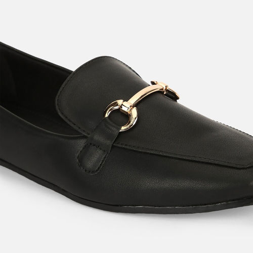 Buy Van Heusen Women Black Slip Ons Loafers Online