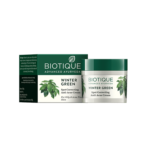 Biotique Bio Winter Green Spot Correcting Anti Acne Cream For Oily Acne Prone Skin Buy Biotique Bio Winter Green Spot Correcting Anti Acne Cream For Oily Acne Prone Skin Online
