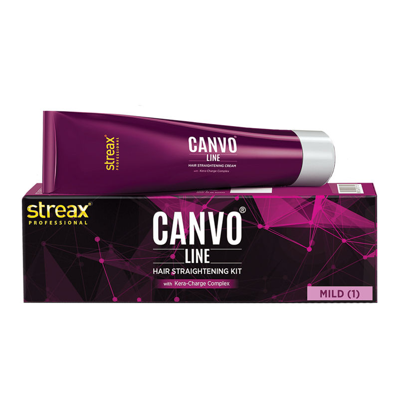 Streax Professional Canvoline Hair Straightening Kit Mild: Buy Streax  Professional Canvoline Hair Straightening Kit Mild Online at Best Price in  India | Nykaa