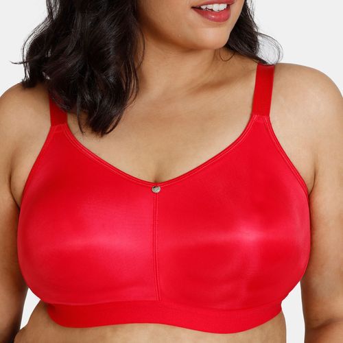 Buy Zivame True Curv Double Layered Non Wired Full Coverage Minimiser Bra -  Red online