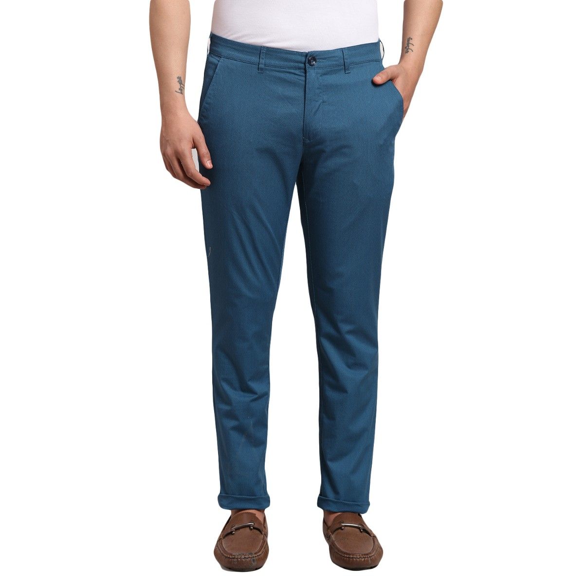 Buy ColorPlus Chinos trousers & Pants | FASHIOLA INDIA