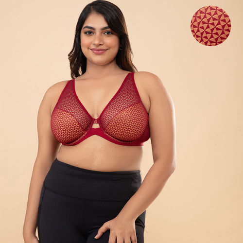 Buy Nykd by Nykaa Anti-Gravity Non Wired Non Padded Bra - Red NYB251 online