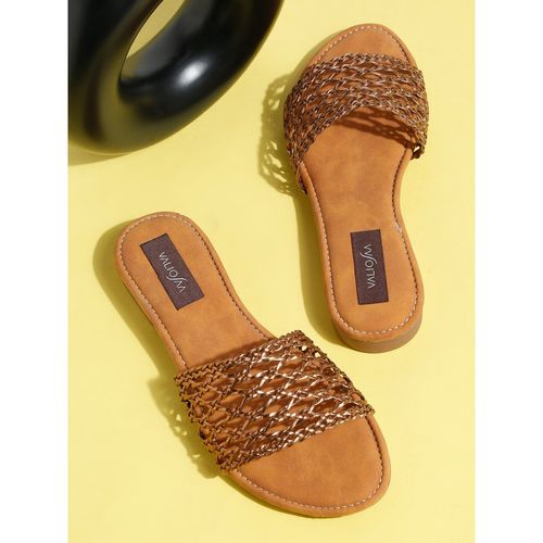 VALIOSAA Copper Color Ethnic Sandals (EURO 37)