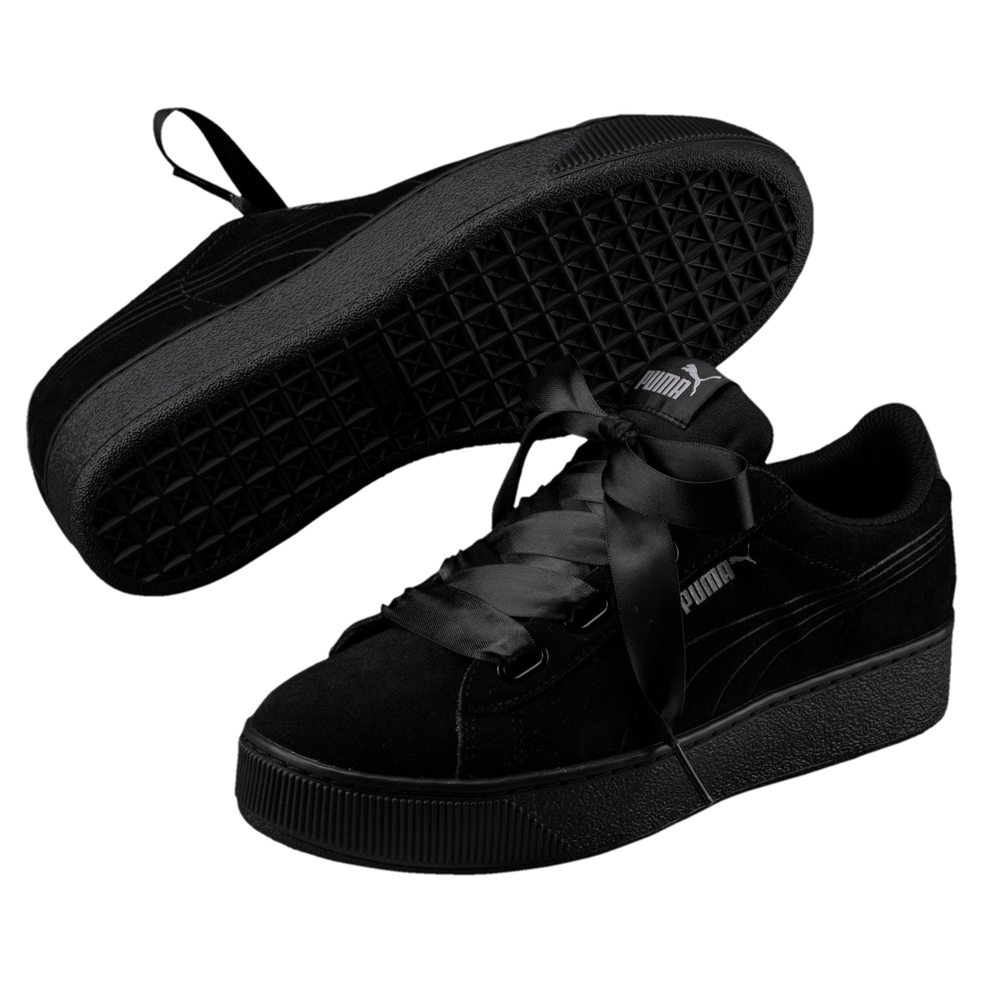 Puma Vikky Platform Ribbon S Black Sneaker (7): Puma Vikky Platform Ribbon S Black (7) at Best Price in India | Nykaa