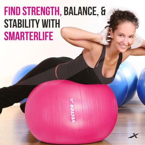 Buy Vector X Exercise Ball - Professional Grade Anti-Burst Ball Yoga  Fitness 95Cm Pink Online