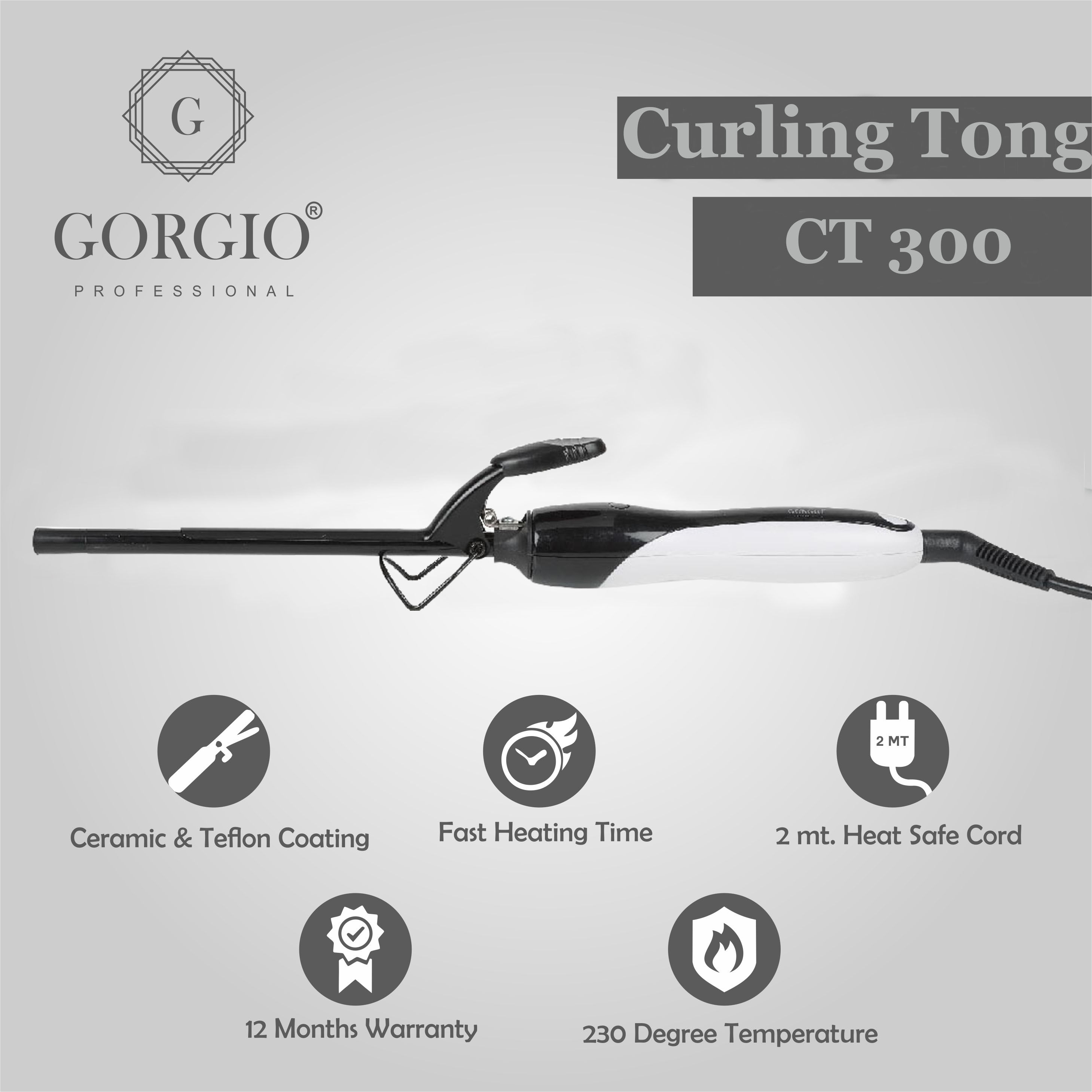 gorgio professional hair curling tong