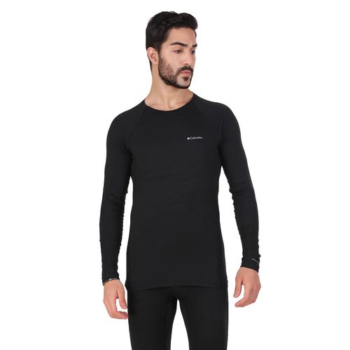 Columbia Mens Black Omni-Heat Reflective Heavyweight Stretch Long Sleeve  Thermal Top