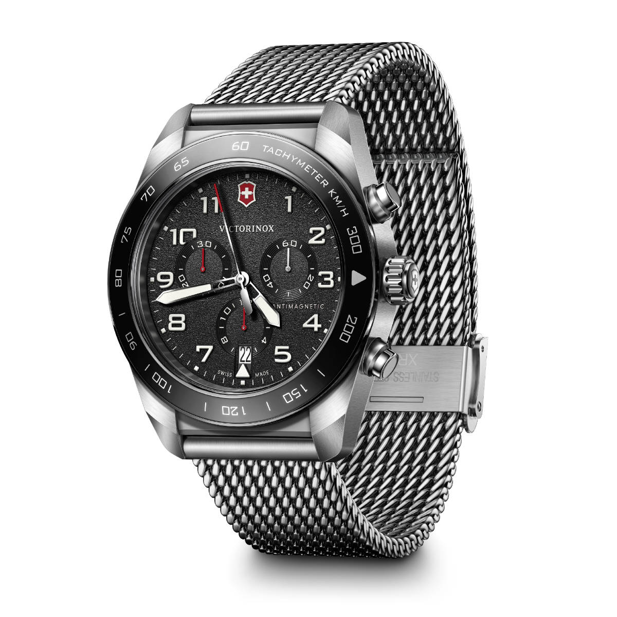 Victorinox Swiss Army Men Chronograph Watch Black Dial (V242048) (L)