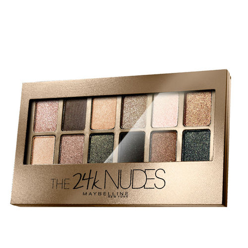 Maybelline New York The 24K Nudes Eye Shadow Palette with many shades to make any bridal eye makeup look.