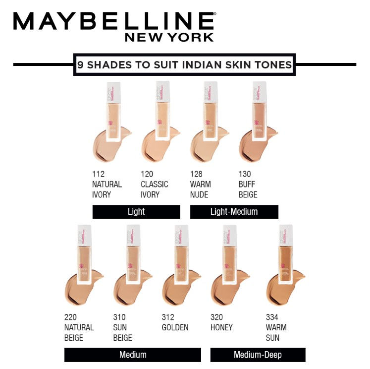 super stay matte foundation shades