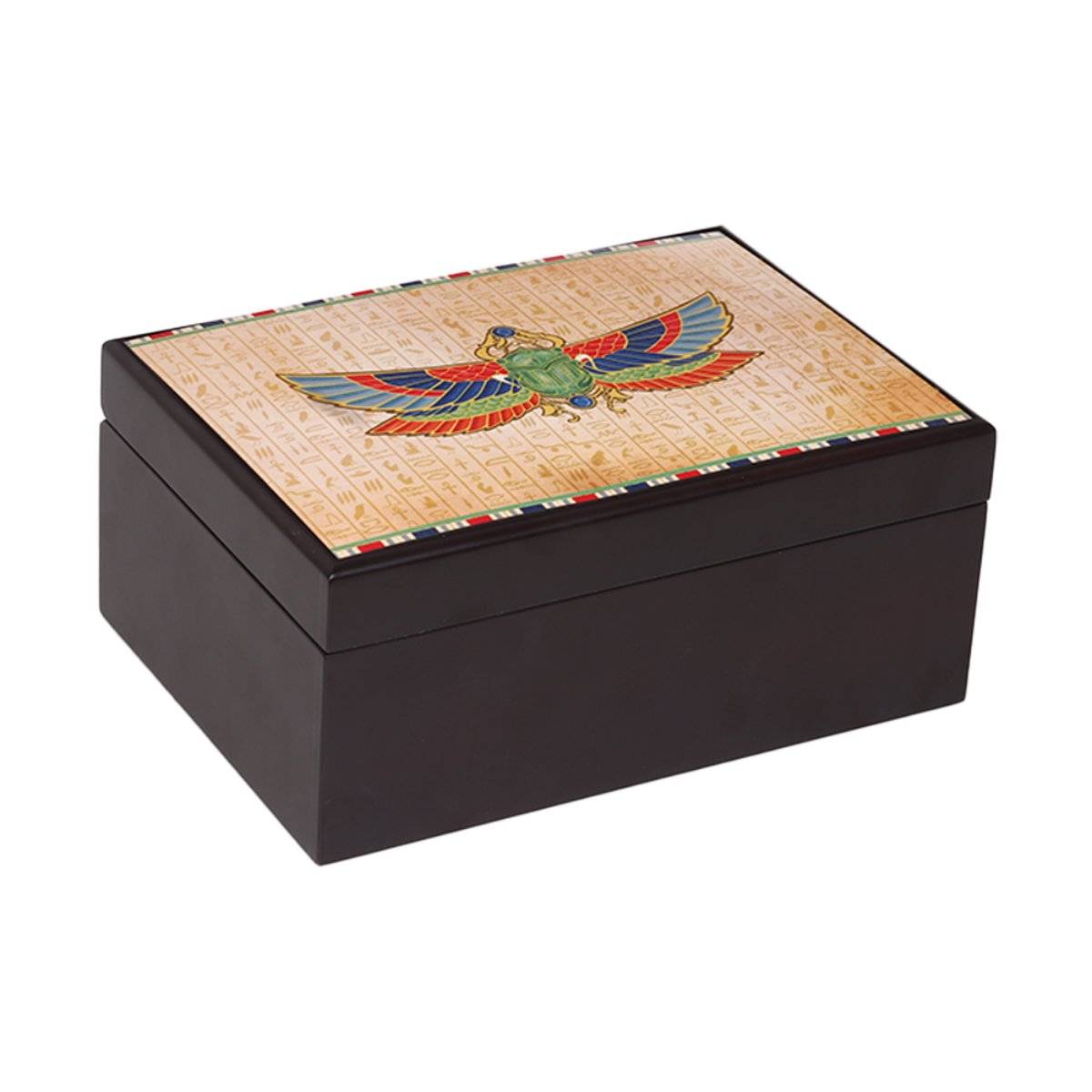 KOLOROBIA The scarab Beetle Inspiration Decorative Luxury Wooden Tea Storage Chest Organizer
