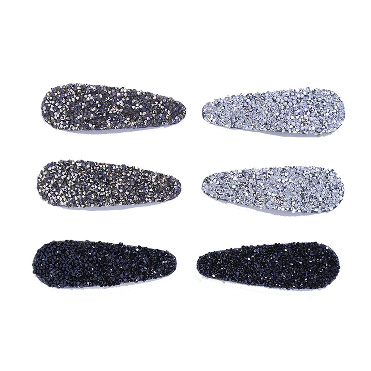 Buy Yellow Chimes Silver Toned & Grey Tic Tac Hair Clips (Set of 6) Online