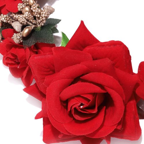 Priyaasi Artificial Red Rose Flower Handcrafted Fabric Gajra/Hair Bun  Accessories: Buy Priyaasi Artificial Red Rose Flower Handcrafted Fabric  Gajra/Hair Bun Accessories Online at Best Price in India | Nykaa