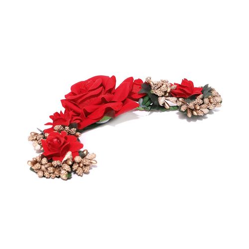 Priyaasi Artificial Red Rose Flower Handcrafted Fabric Gajra Hair Bun Accessories Buy Priyaasi Artificial Red Rose Flower Handcrafted Fabric Gajra Hair Bun Accessories Online At Best Price In India Nykaa