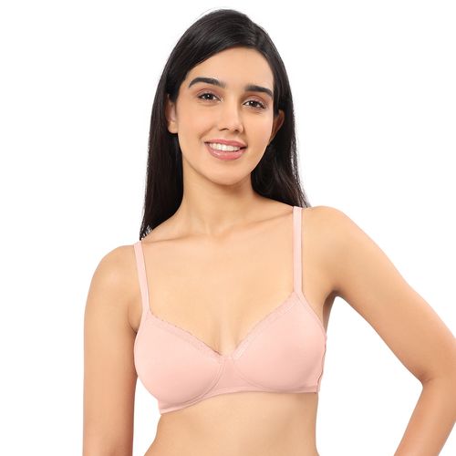 Buy Amante Solid Padded Non Wired Full Coverage T-Shirt Bra Pink Online