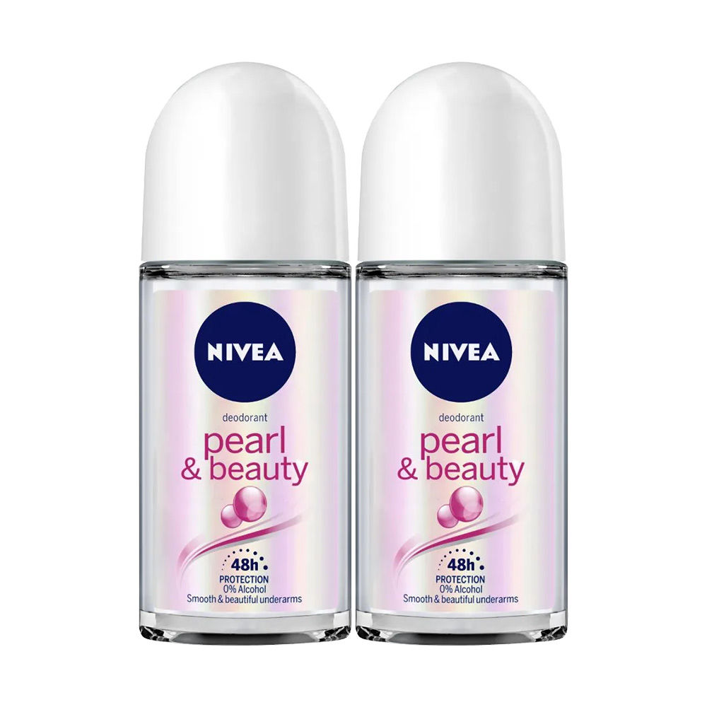 Nivea Pearl & Beauty Deodorant Roll On 50 (set Of 2)