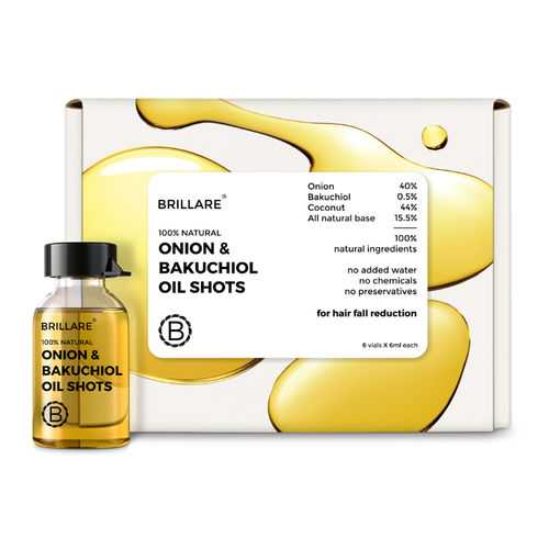 Brillare Onion & Bakuchiol Oil Shots For Hair Fall Reduction: Buy Brillare  Onion & Bakuchiol Oil Shots For Hair Fall Reduction Online at Best Price in  India | Nykaa