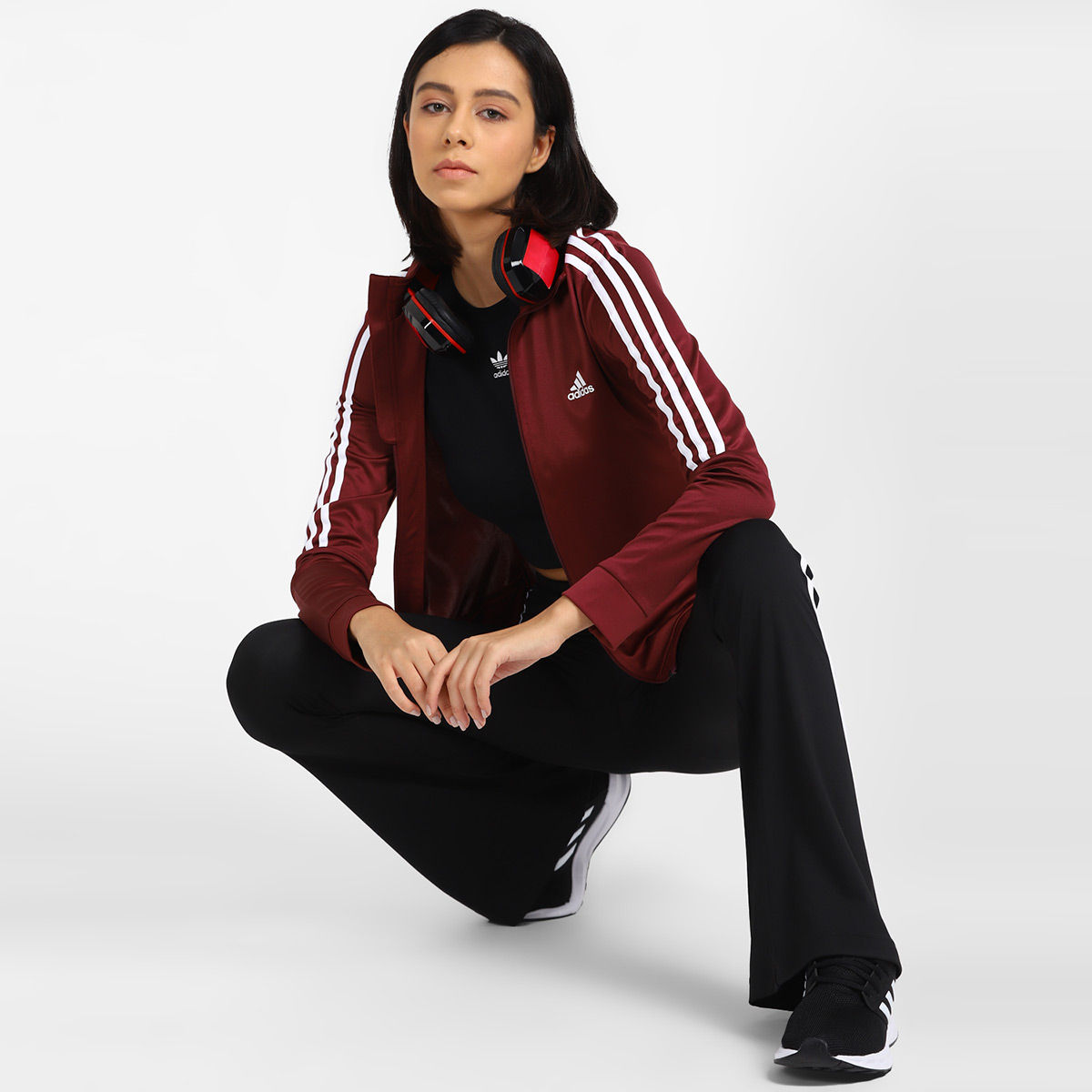 Buy adidas W Sereno Tj Red Sports Track Top Online