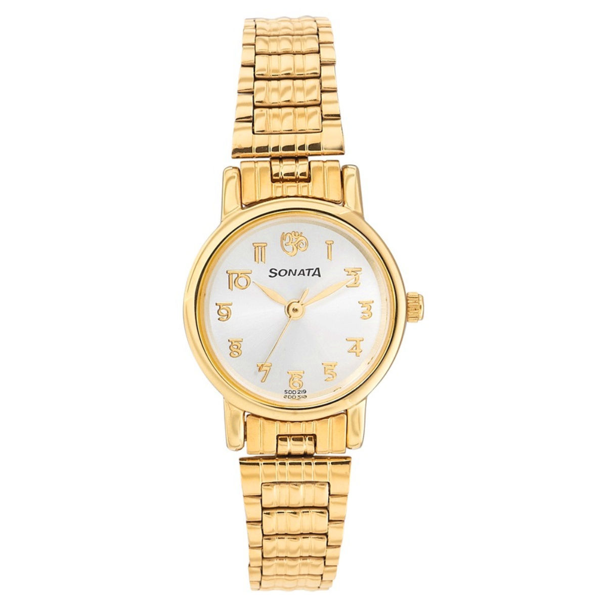 Sonata Silver Dial Golden Metal Strap Watch Buy Sonata Silver Dial