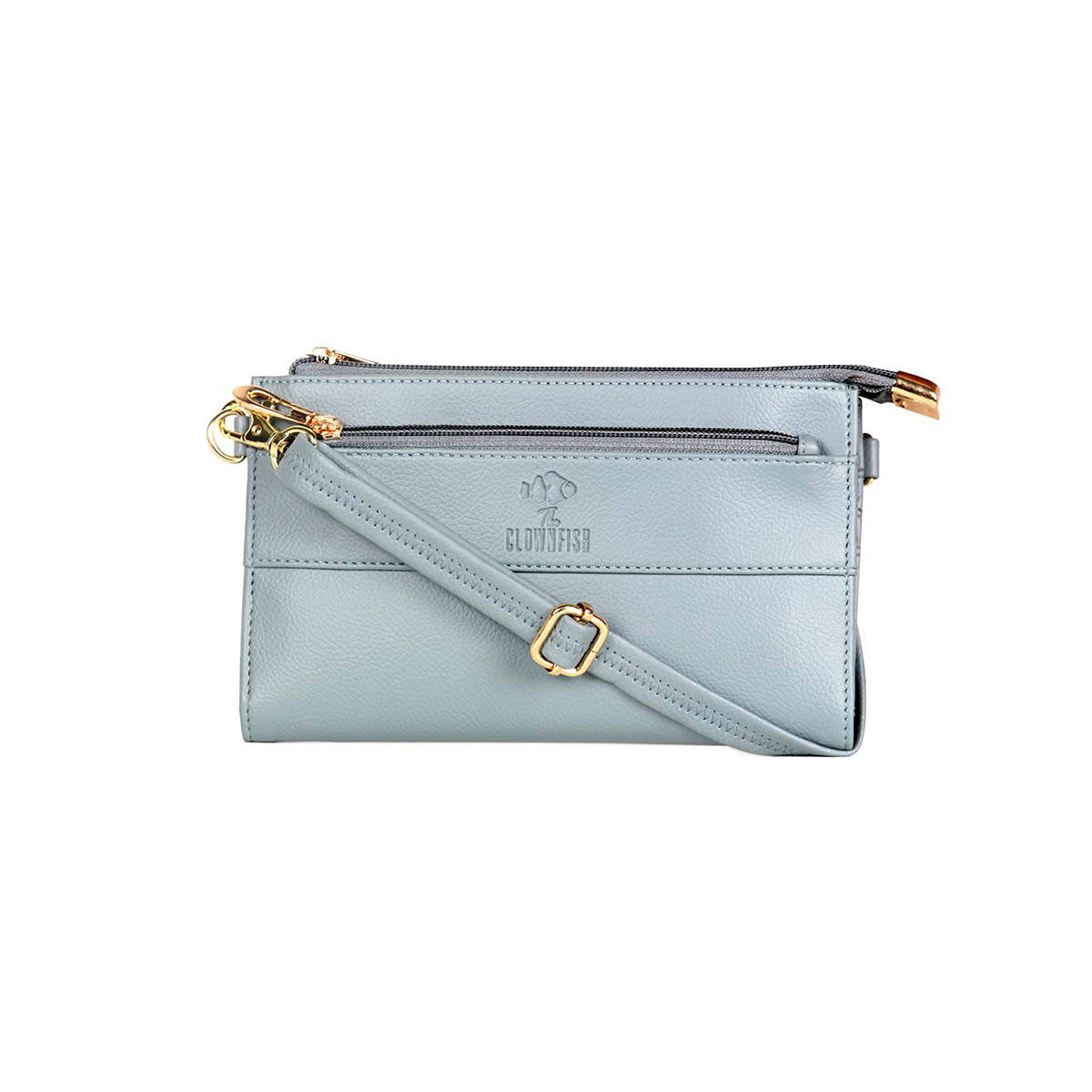 The Clownfish Priscilla Collection Womens Wallet with Belt (Blue)