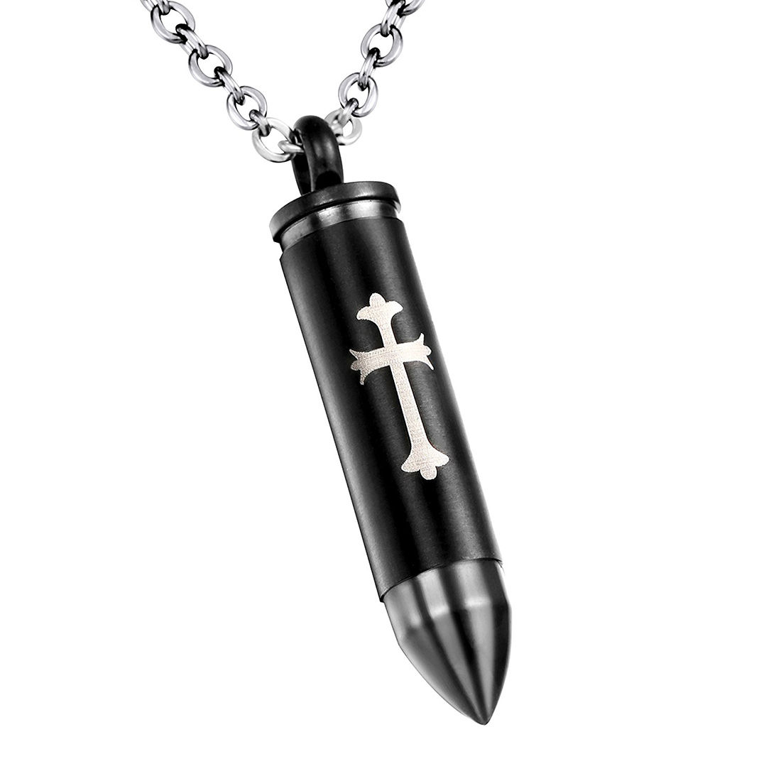 an Traders Men's Jewellery 3D Cuboid Vertical Bar/Stick Stainless Steel  Black Silver Locket Pendant Necklace for Boys and Men : Amazon.in: Jewellery