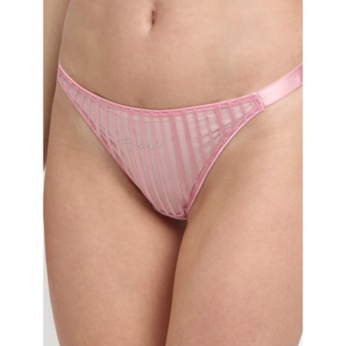 Buy Erotissch Women Pink Self Design Thongs Brief Panty Online