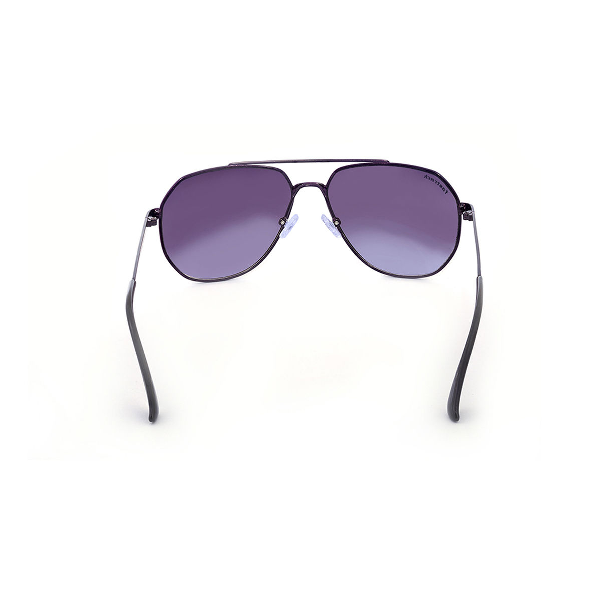 Silver-tone & Dark Violet Gradient Stainless Steel Polarised Square Aviator  Sunglasses | In stock! | Seizmont